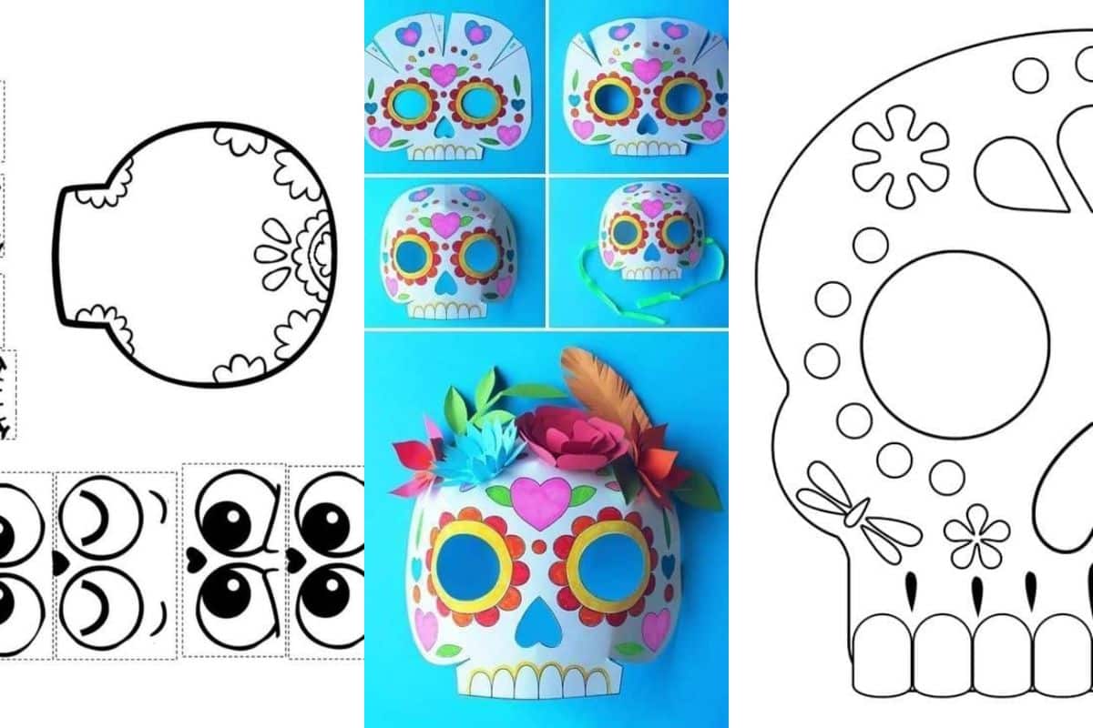 ideas para hacer mascaras de calavera 11