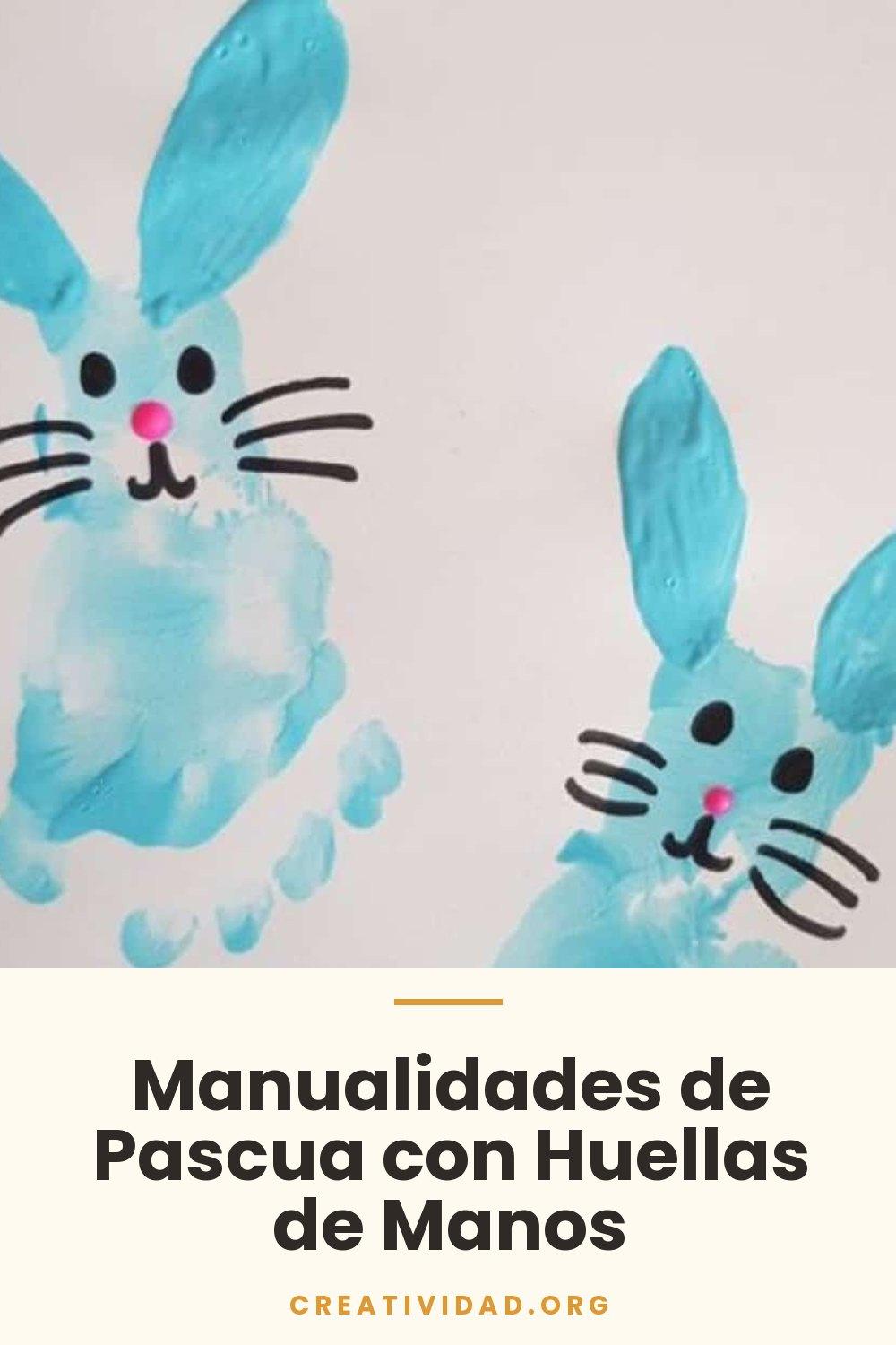 Manualidades de Pascua con Huellas de Manos