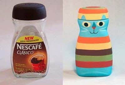 ideas para reciclar decorar frascos de cafe 5