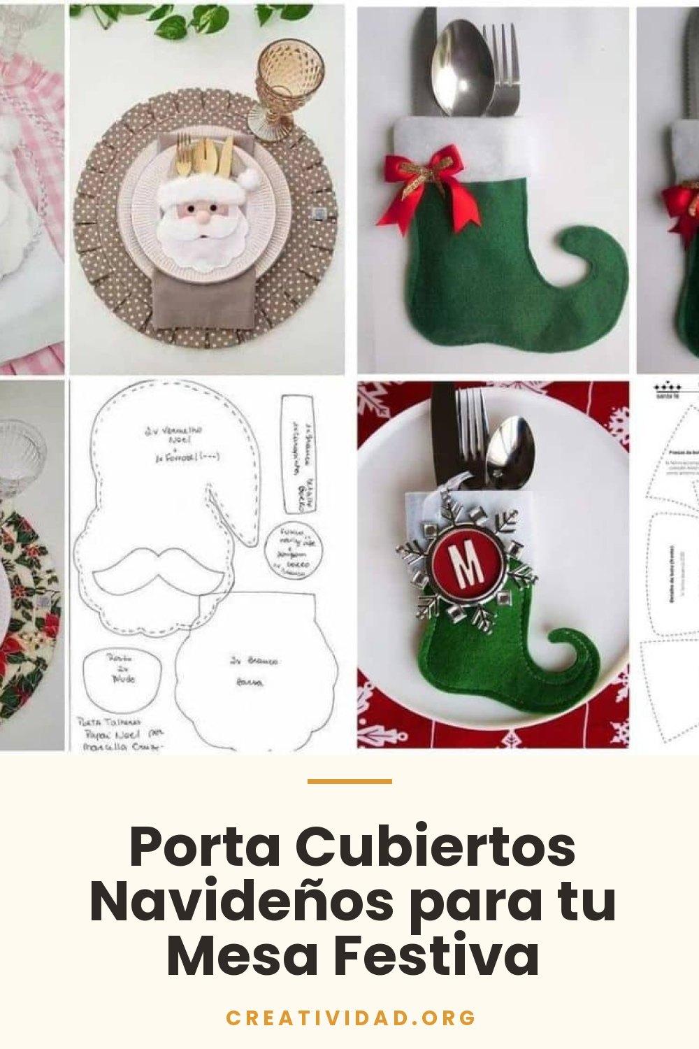 Porta Cubiertos Navideños para tu Mesa Festiva
