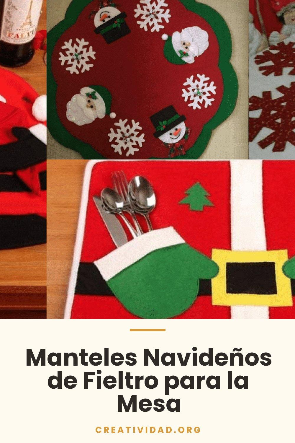 Manteles Navideños de Fieltro para la Mesa