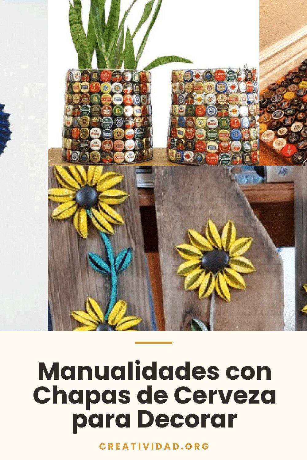 Manualidades con Chapas de Cerveza para Decorar