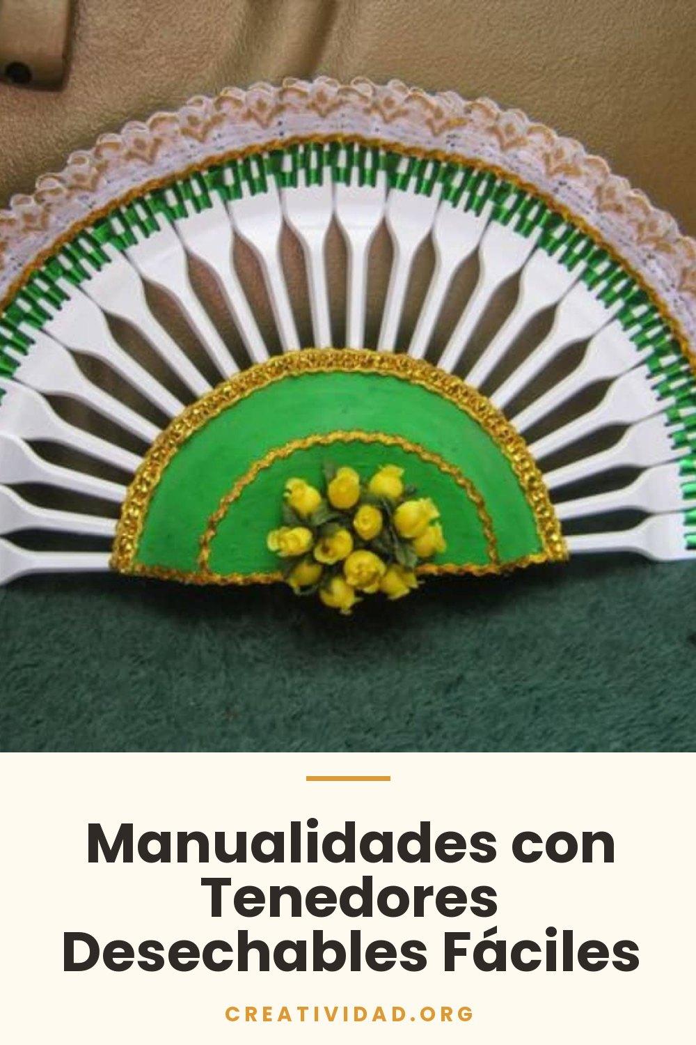 Manualidades con Tenedores Desechables Fáciles