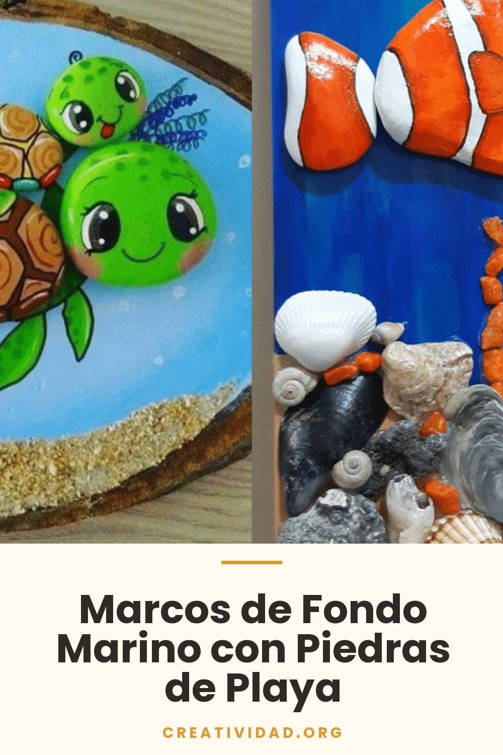 Marcos de Fondo Marino con Piedras de Playa