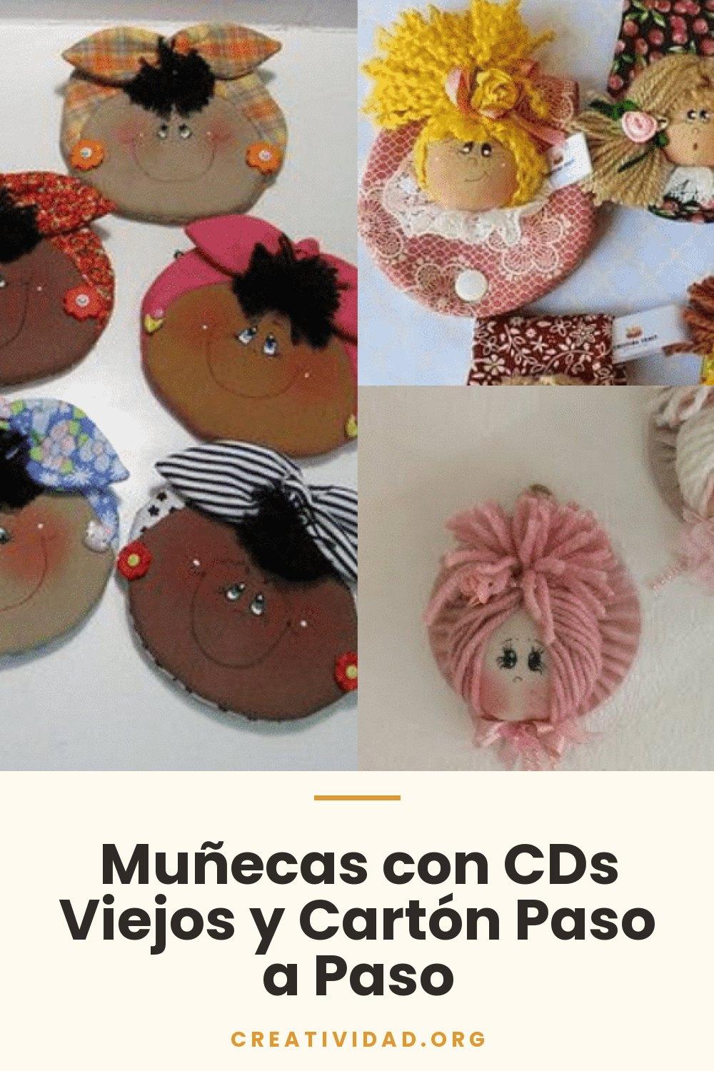 Muñecas con CDs Viejos y Cartón Paso a Paso