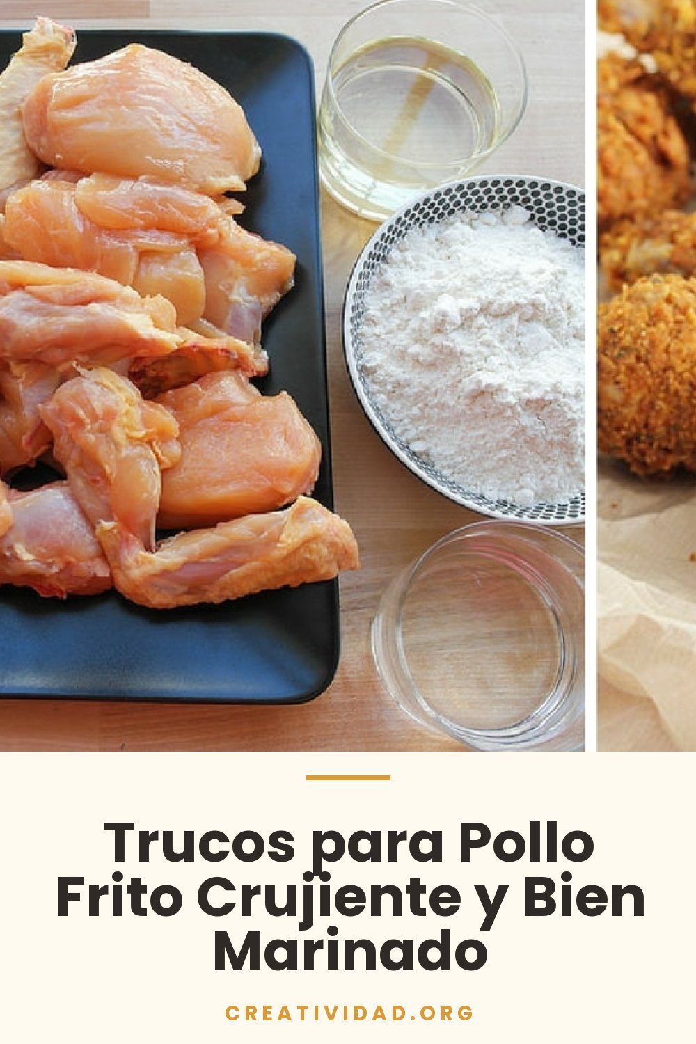 Trucos para Pollo Frito Crujiente y Bien Marinado