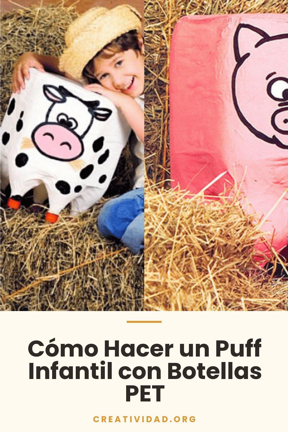 Cómo Hacer un Puff Infantil con Botellas PET