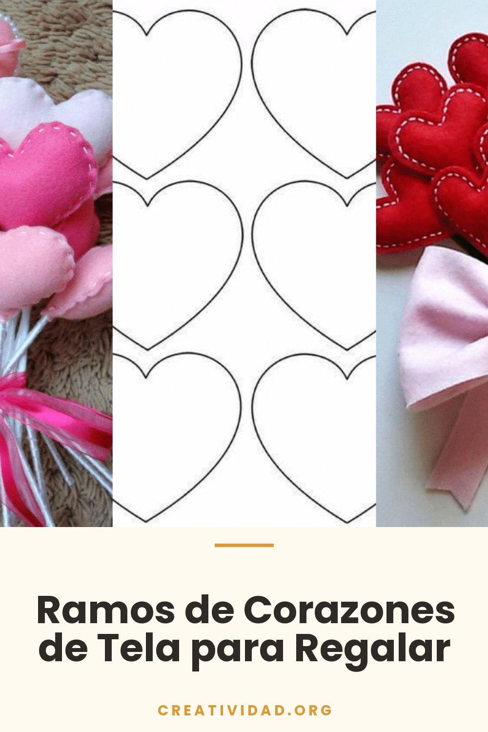Ramos de Corazones de Tela para Regalar