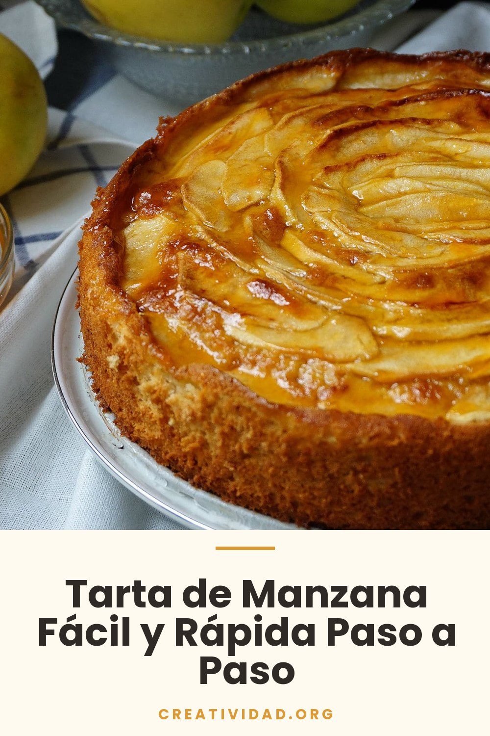 Tarta de Manzana Fácil y Rápida Paso a Paso
