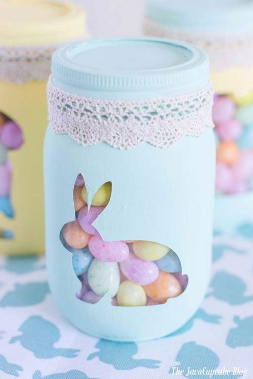 tarros de cristal decorados con conejos para pascua 10
