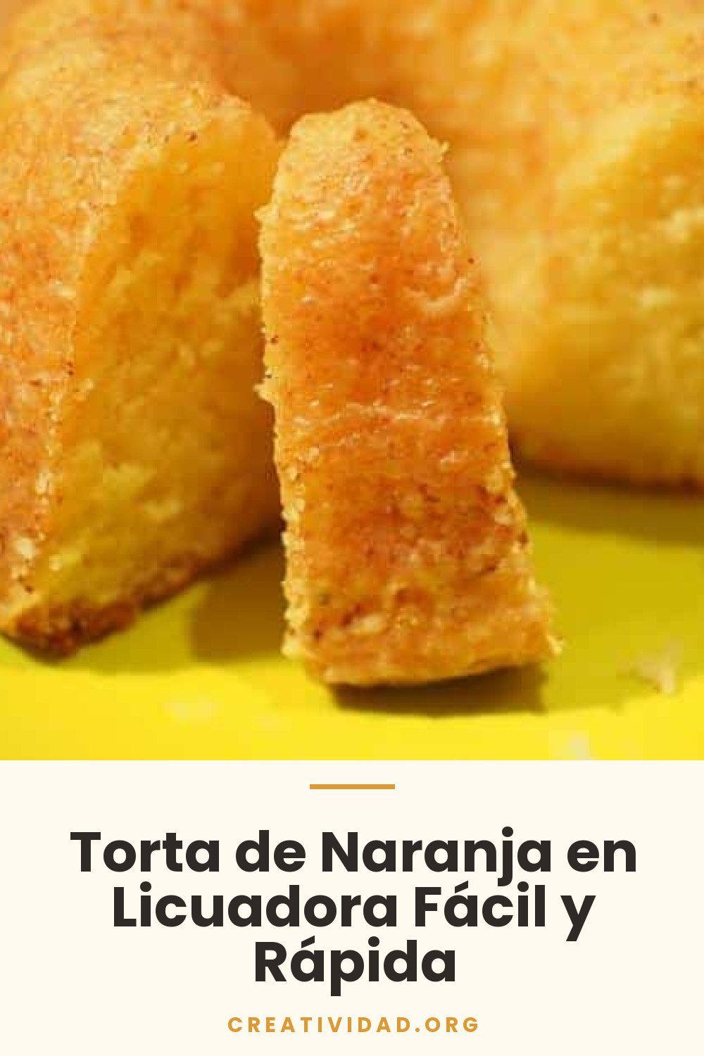 Torta de Naranja en Licuadora Fácil y Rápida
