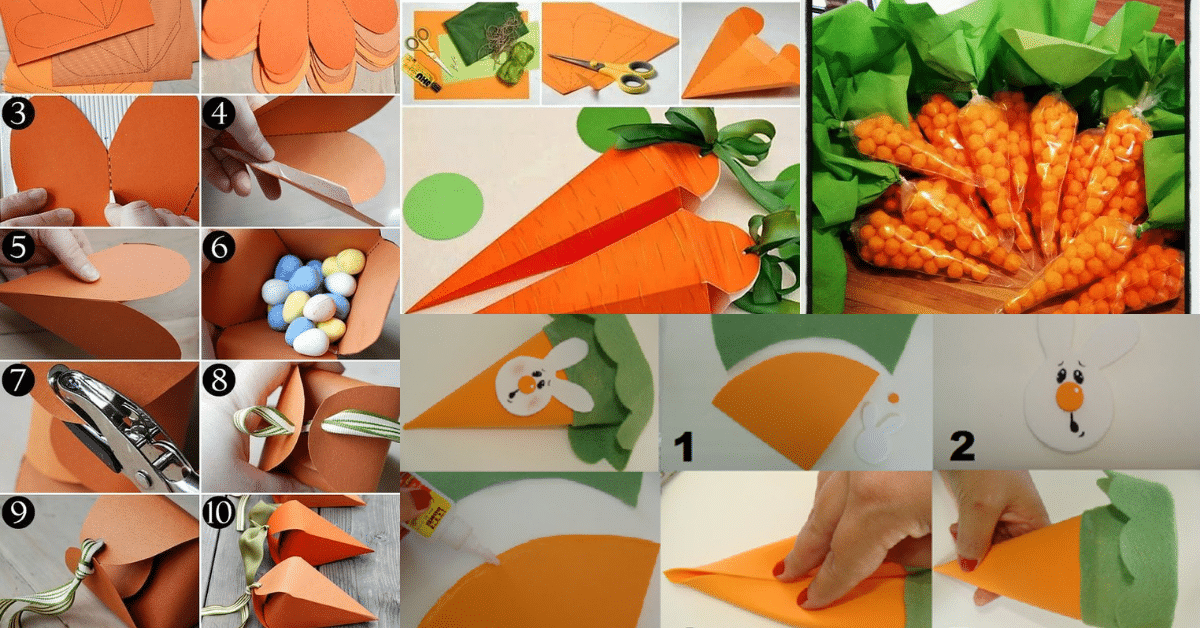 tutoriales bolsas de zanahorias de pascua