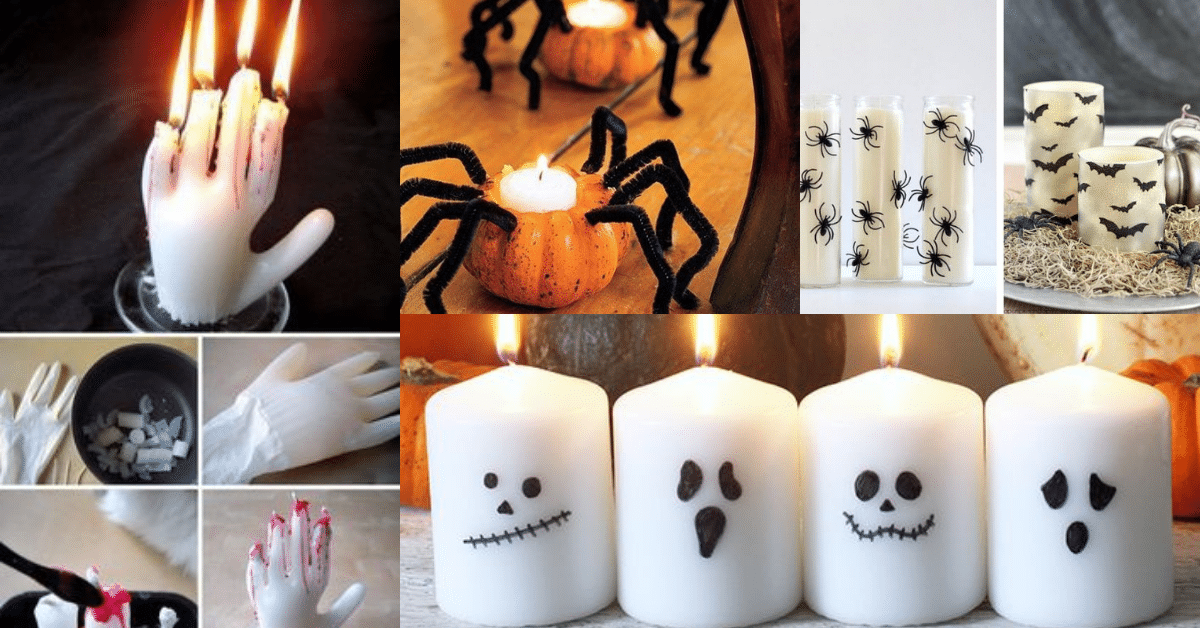 velas caseras de halloween